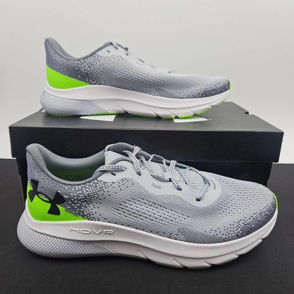 Under Armour Mens Sz 13 HOVR Turbulence 2 Running Shoes‎ Grey Green 3026520-011